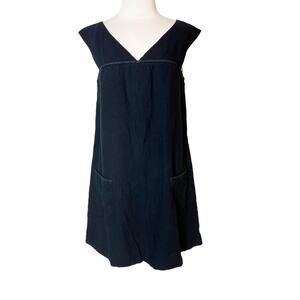 Seaton black cotton shift dress sz M